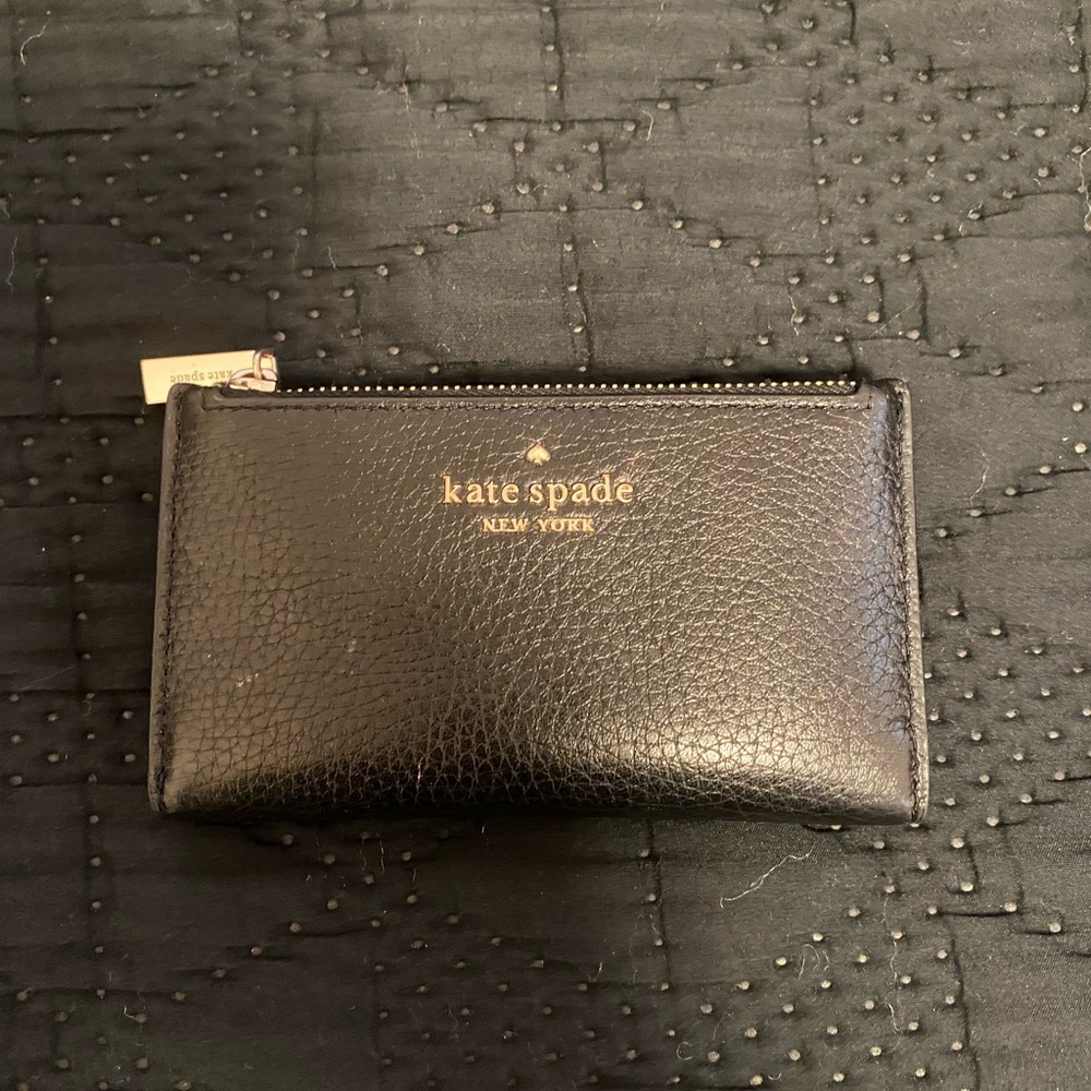 Kate Spade Black Textured Card Holder